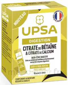 Upsa Citrate De Bétaïne & Citrate De Calcium Poudre 10 Sachets à VILLERS-LE-LAC
